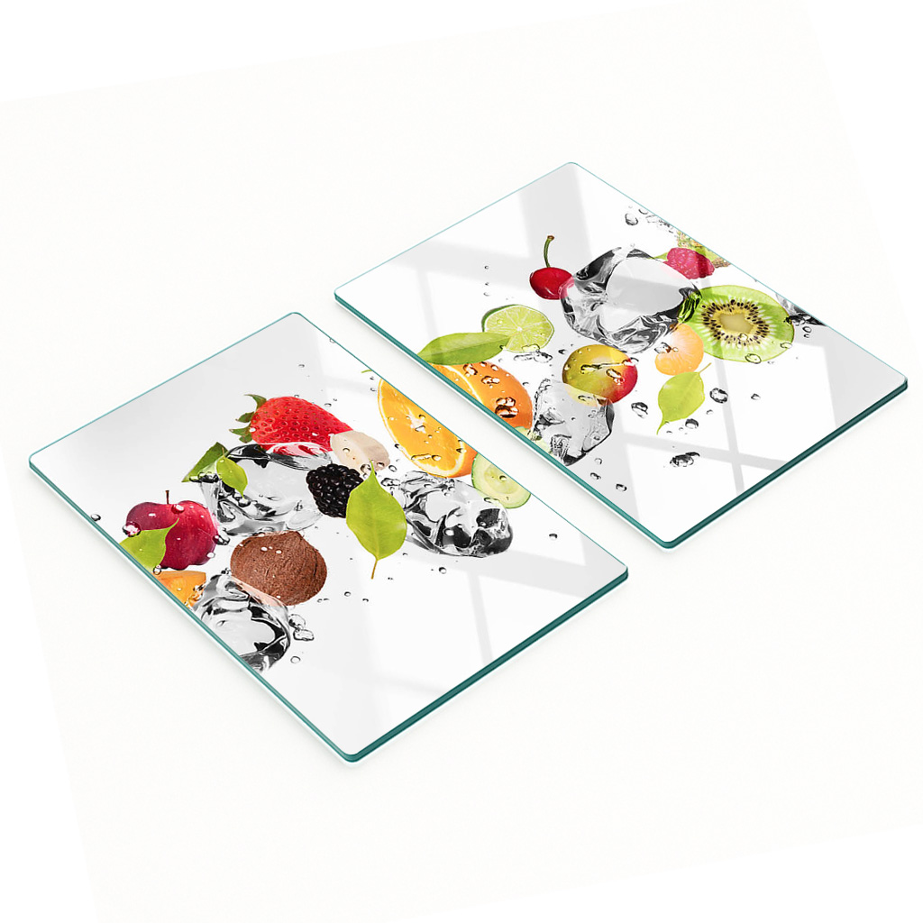 Multifunktionale, Dekorative Glasplatten Für Die Küche, Obst- Und Wasserschale, 2 X 40 X 52 Cm