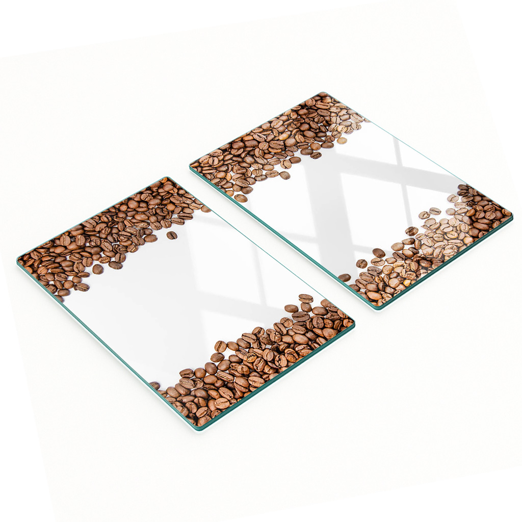 Multifunktionale, Dekorative Küchenplatten Aus Gehärtetem Stahlblech, Kaffeebohnen-motiv, 2 X 40 X 52 Cm