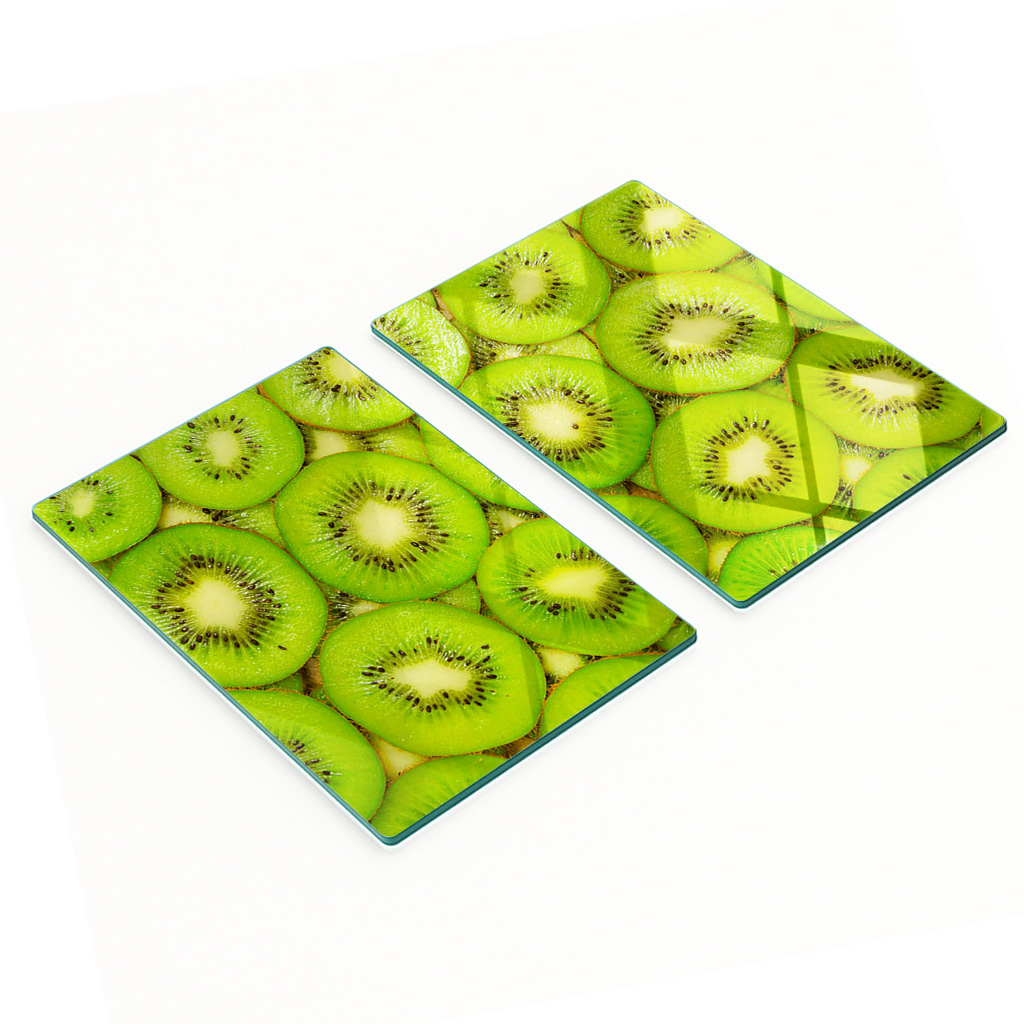 Multifunktionale Küchen-dekorationsplatten Aus Gehärtetem Glas, Kiwi, 2 X 40 X 52 Cm