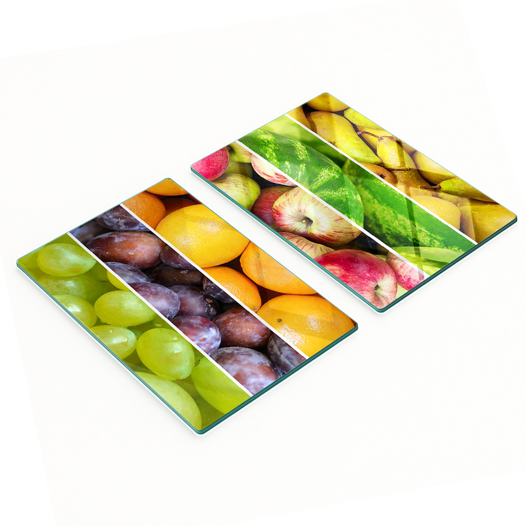 Multifunktionale Küchen-dekorationsplatten Aus Gehärtetem Glas, Obstmotiv, 2 X 40 X 52 Cm