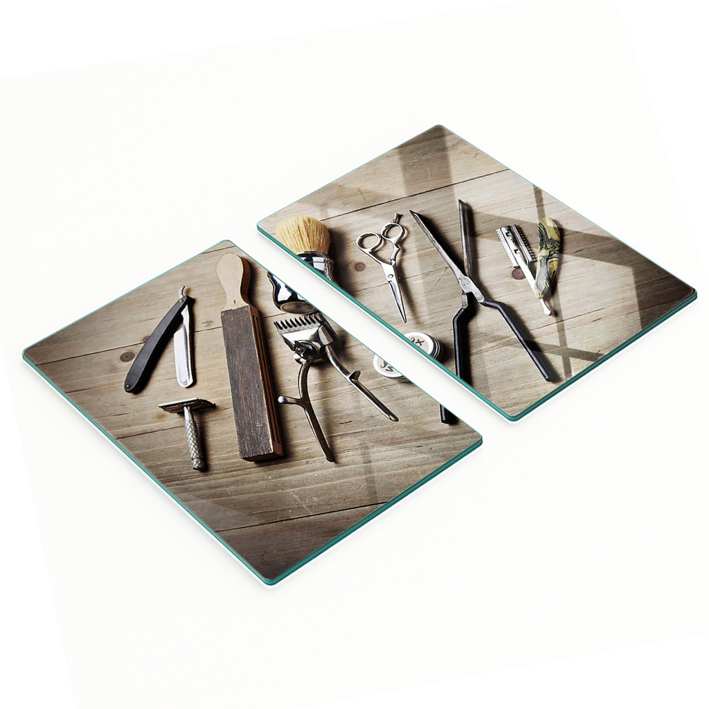 Multifunktionale, Dekorative Glasplatten Für Küche Und Herrenfriseur, 2 X 40 X 52 Cm