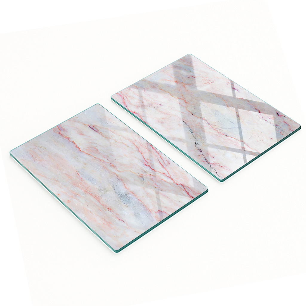 Multifunktionale Dekorative Glasplatten Mit Marmoroptik, 2 X 40 X 52 Cm