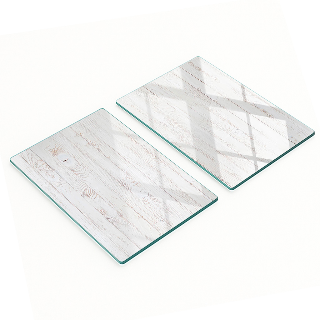 Multifunktionale Dekorative Glasplatten Mit Bedrucktem Holz, 2 X 40 X 52 Cm