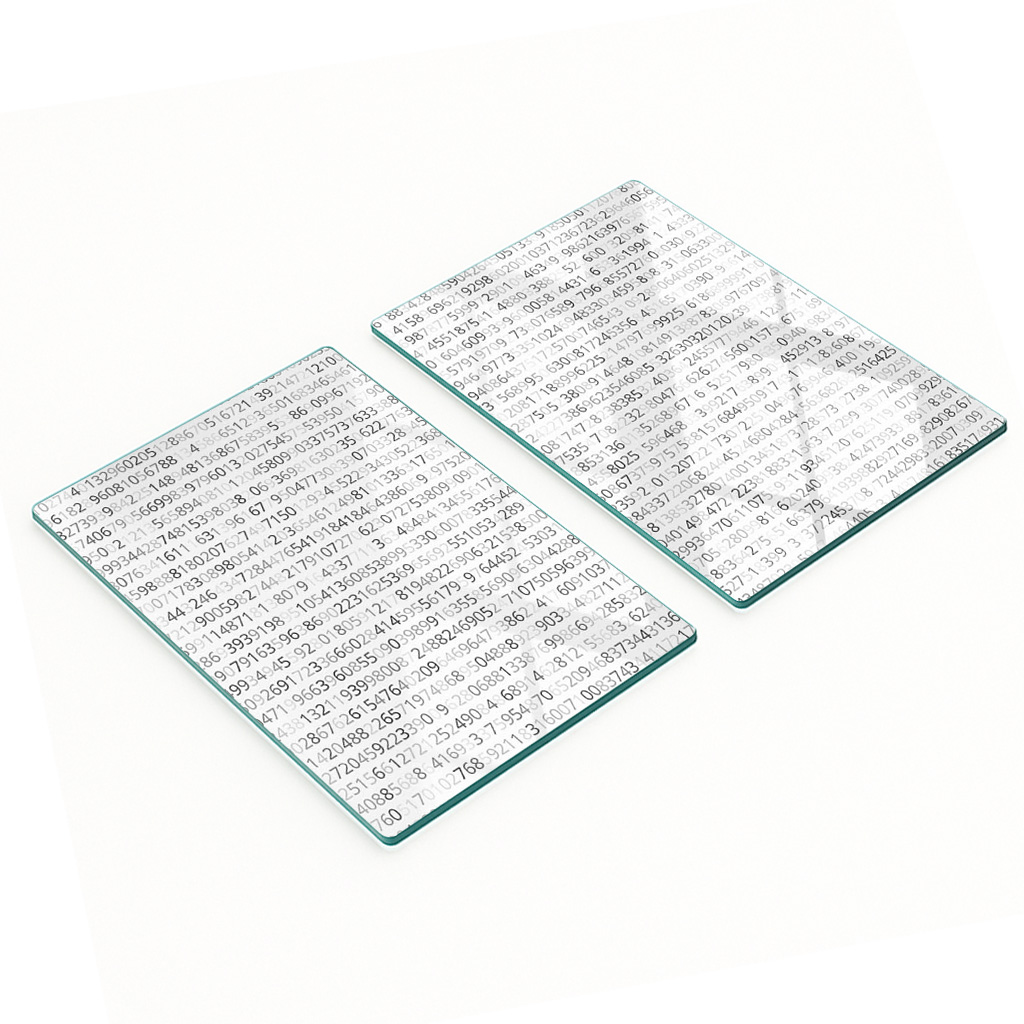 Multifunktionale, Dekorative Glasplatten Für Die Küche, Binärcode, 2 X 40 X 52 Cm