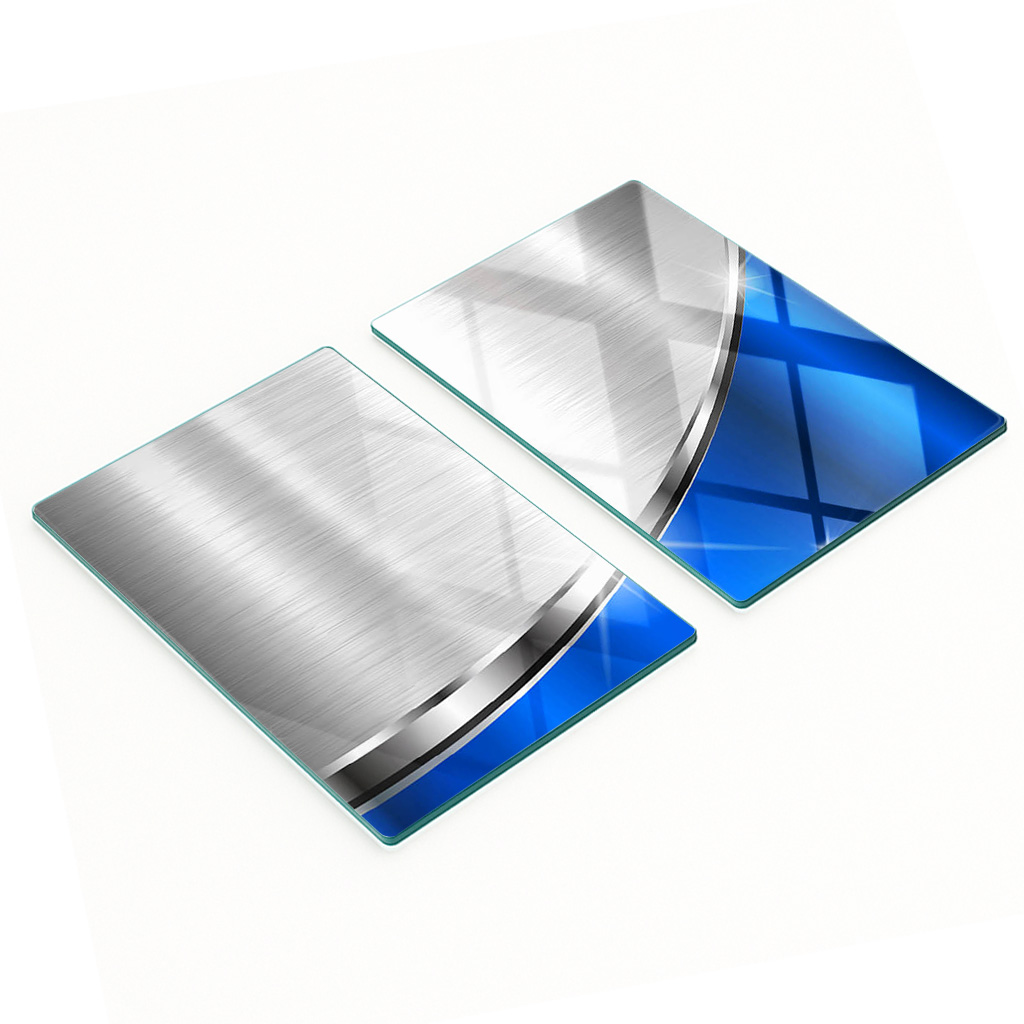 Dekorative Servierbretter Aus Strukturiertem Glas Für Snacks, 2 X 40 X 52 Cm
