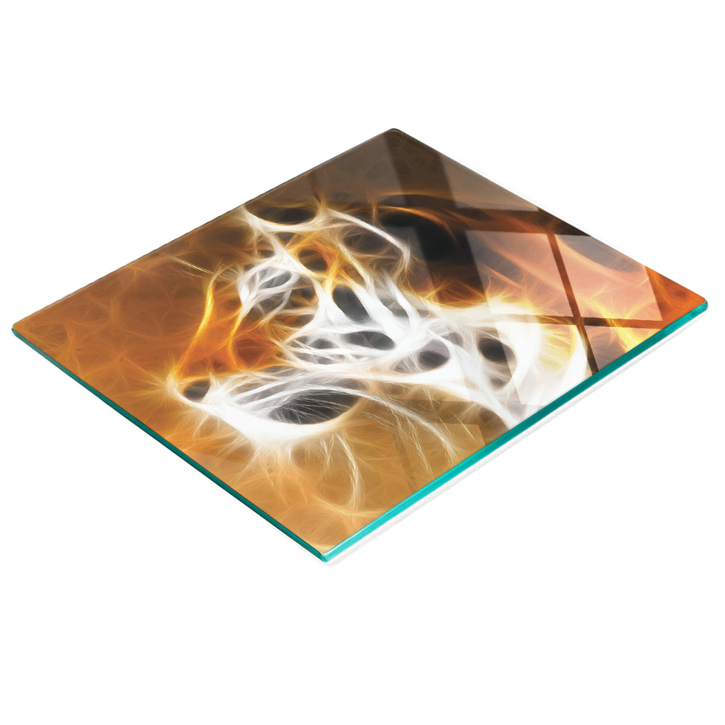 Multifunktionale Küchen-dekorationsglasplatte Tigerkopf 60x52 Cm