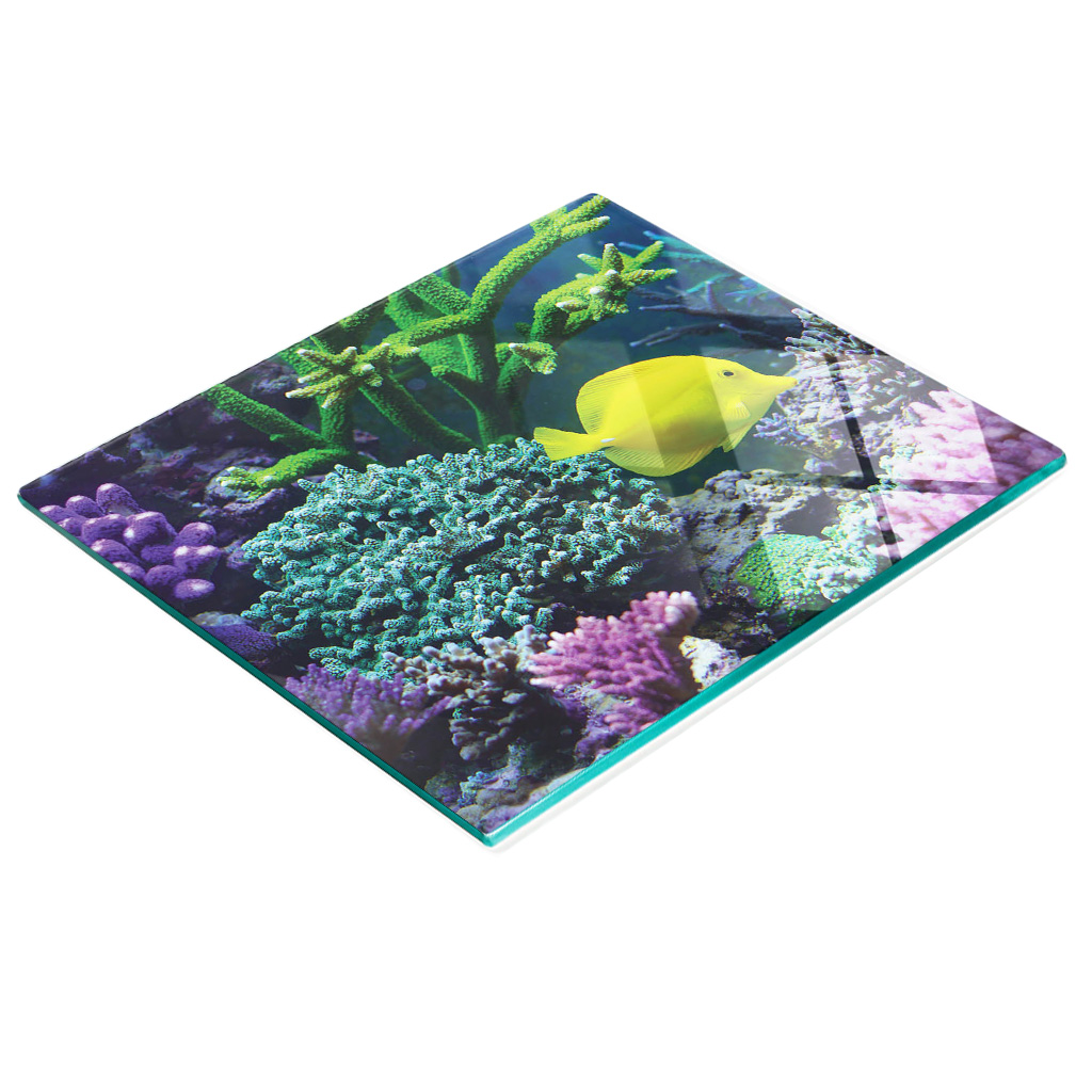 Multifunktionale Küchen-dekorationsglasplatte „gelber Fisch“ 60 X 52 Cm