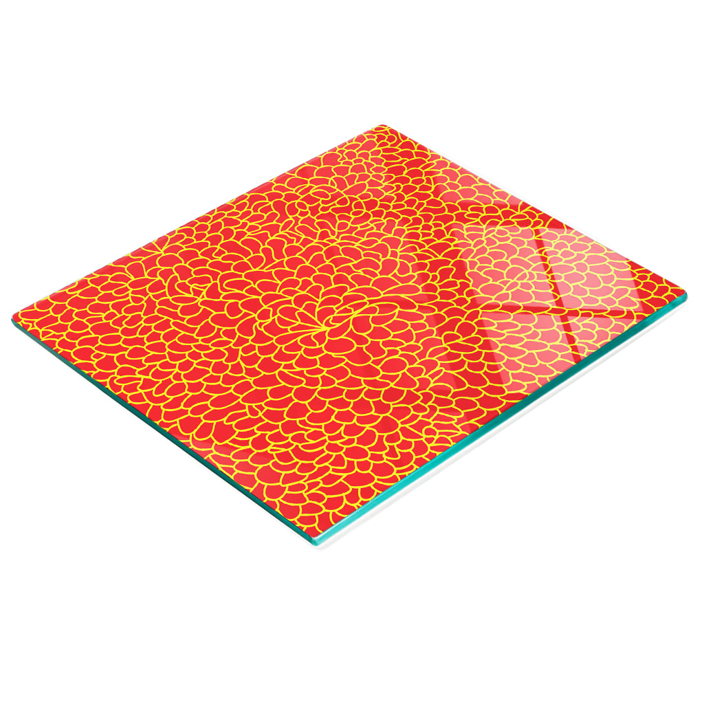 Multifunktionale Küchen-dekorationsplatte Aus Gehärtetem Glas, Lava-optik, 60 X 52 Cm