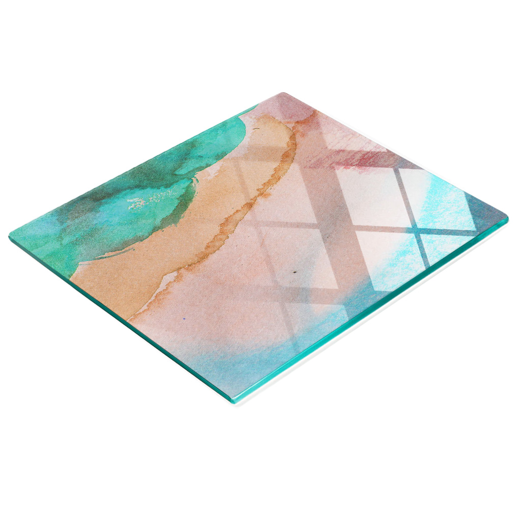 Dekorative, Multifunktionale Glasplatte Aus Gehärtetem Glas Mit Grunge-hintergrund, 60 X 52 Cm