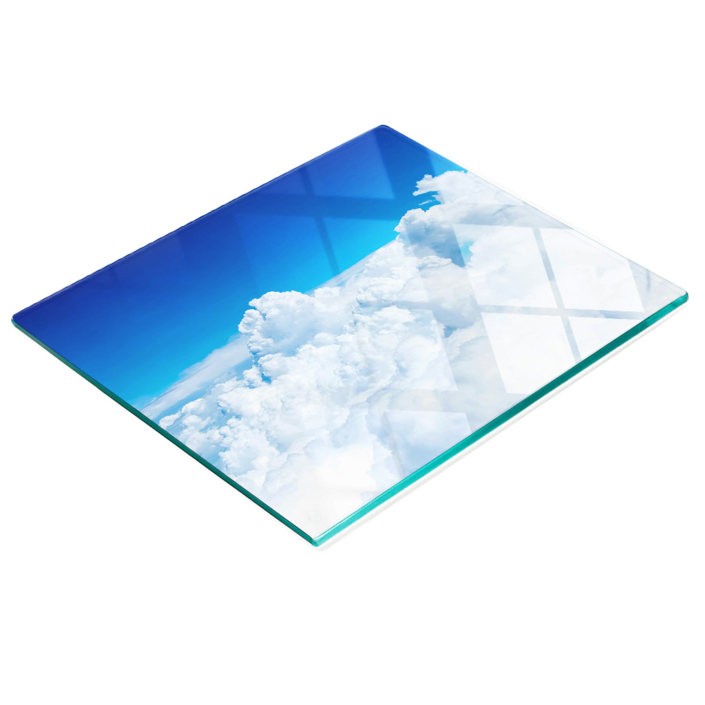 Multifunktionale Küchen-dekorationsplatte Aus Gehärtetem Glas, Wolkenmotiv, 60 X 52 Cm
