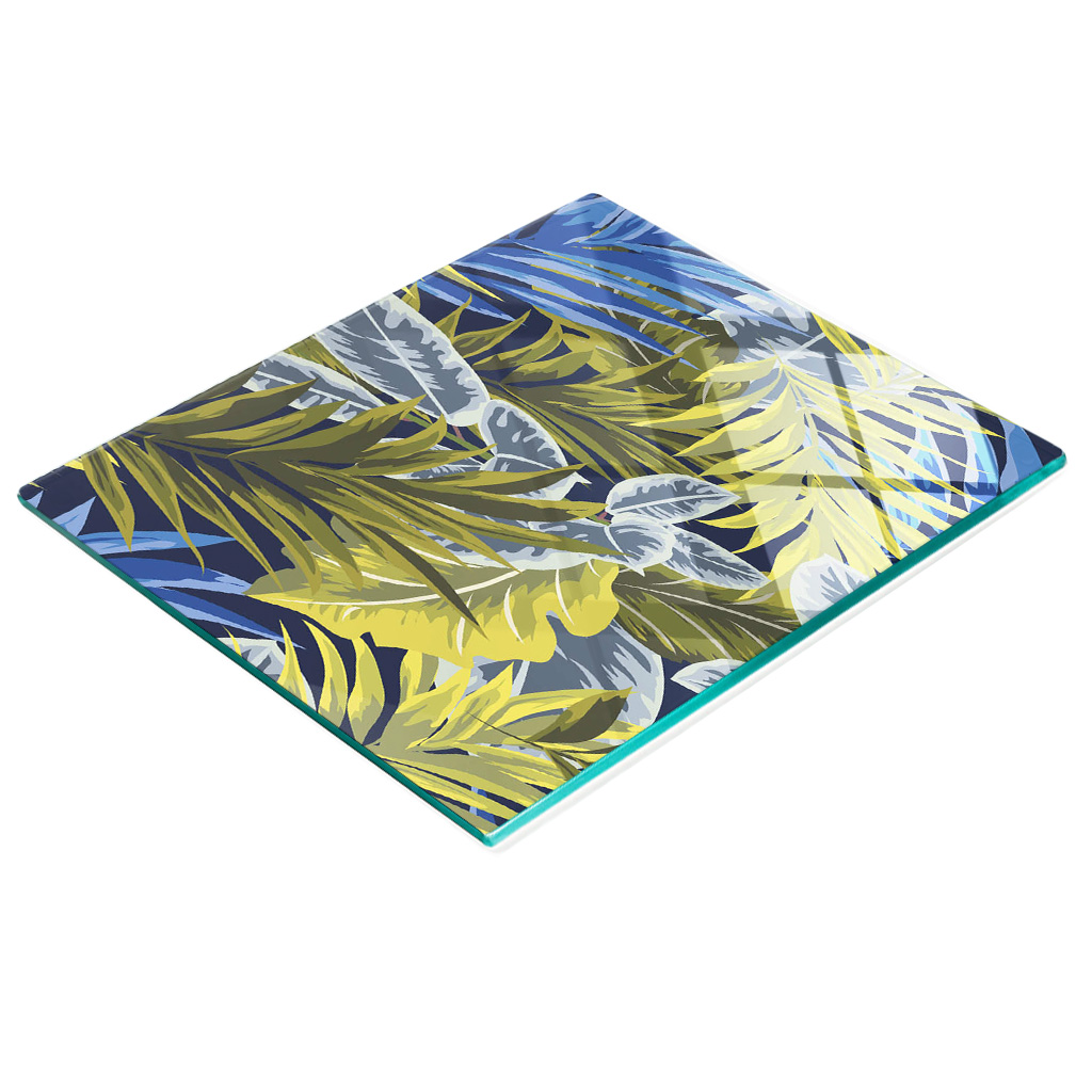 Dekorative Glasplatte Mit Grafik Zum Servieren Von Snacks Palma 60x52 Cm