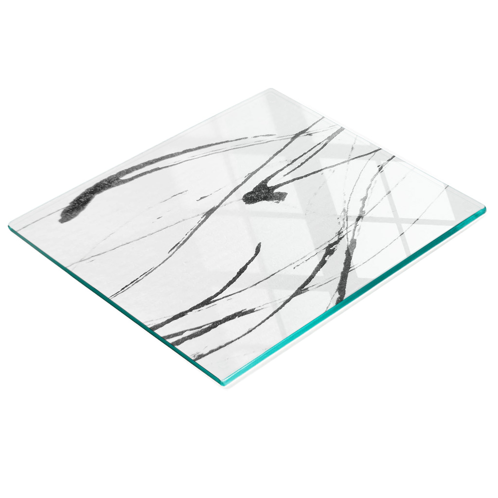 Multifunktionale, Dekorative Küchenplatte Aus Gehärtetem Stahlblech, Abstrakt, 2 Stück, 60 X 52 Cm