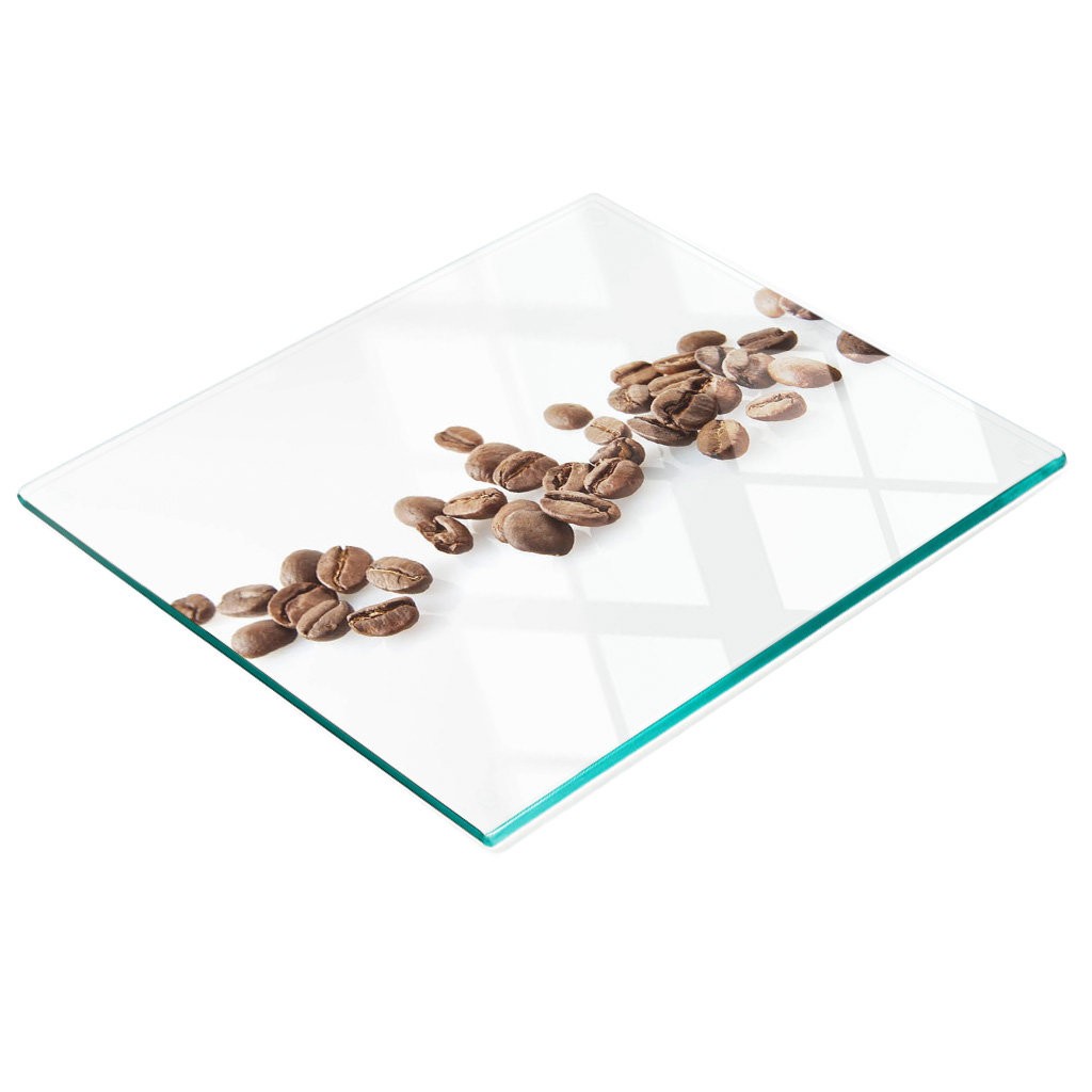 Robustes Und Stilvolles Küchenbrett Aus Glas Mit Kaffeebohnenmuster, 60 X 52 Cm