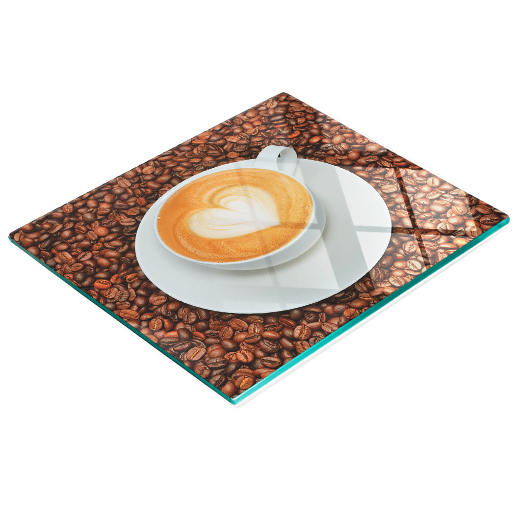 Dekoratives Schneide- Und Servierbrett Aus Glas, Herz-latte-motiv, 60 X 52 Cm