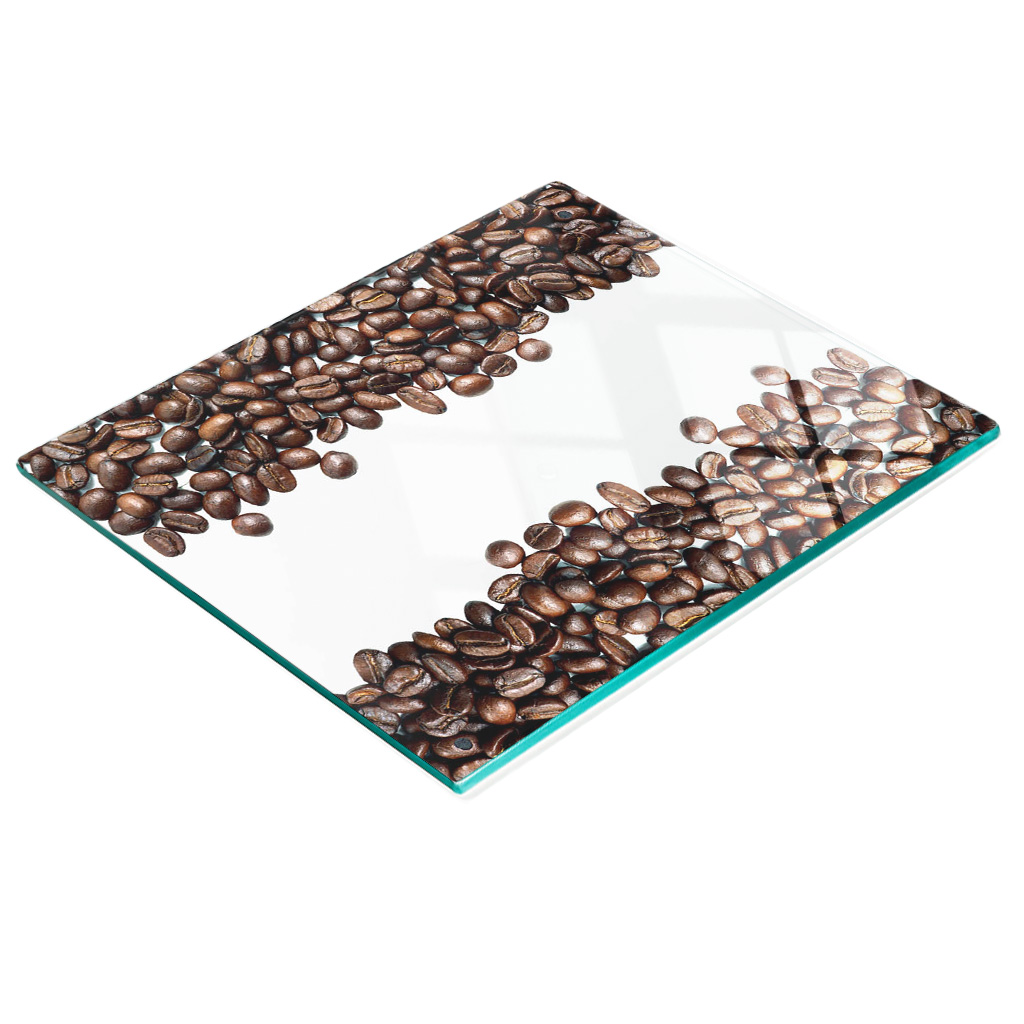 Dekoratives Kaffeebohnenbrett Aus Gehärtetem, Multifunktionalem Glas, 60 X 52 Cm