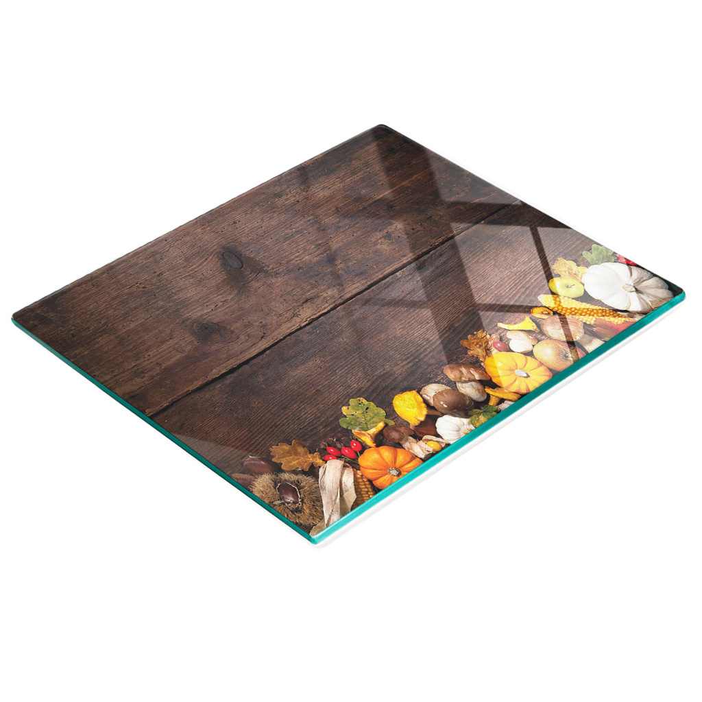 Multifunktionale Küchen-dekorationsplatte Aus Gehärtetem Holz, Pilzmotiv, 60 X 52 Cm