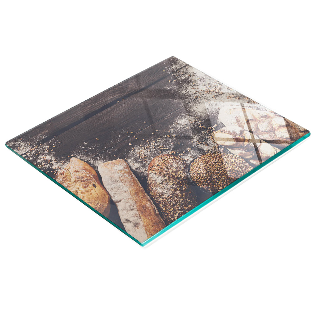Multifunktionales Küchen-dekorationsbrett Aus Gehärtetem Glas, Brot- Und Mehlbrett, 60 X 52 Cm