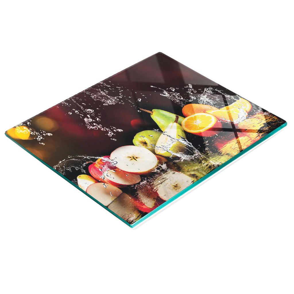 Multifunktionale, Dekorative Glasplatte Für Die Küche, Motiv: Äpfel Und Birnen, 60 X 52 Cm