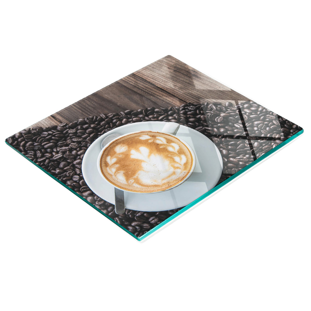 Dekorative Glasplatte Zum Servieren Von Snacks Und Kaffeetassen, 60 X 52 Cm