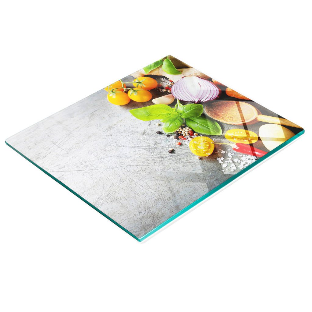 Multifunktionale Küchen-dekorationsplatte Aus Gehärtetem Glas, Gemüsemotiv, 60 X 52 Cm