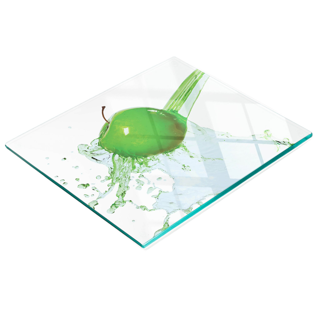 Dekorative Glasplatte Zum Servieren Von Snacks, Apfel- Und Wasseraroma, 60 X 52 Cm