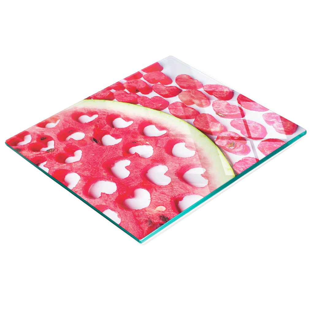 Multifunktionale Küchen-dekorationsplatte Aus Gehärtetem Glas, Wassermelonenherz, 60 X 52 Cm