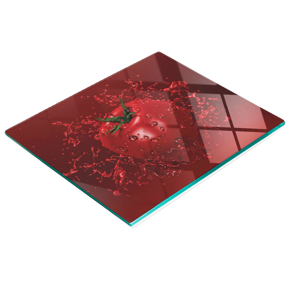 Multifunktionale Küchen-dekorationsplatte Aus Gehärtetem Glas, Tomatensaft-motiv, 60 X 52 Cm