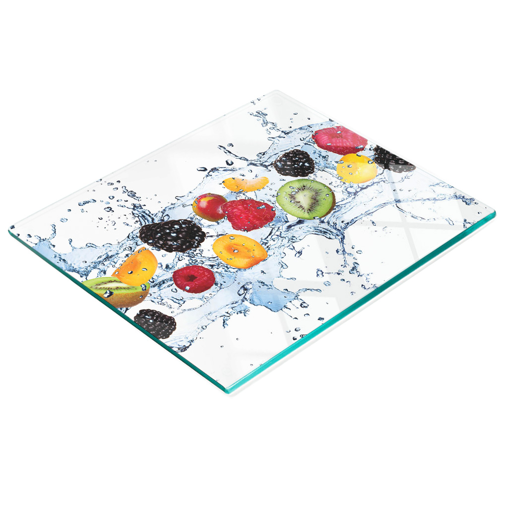 Dekoratives Servierbrett Aus Glas Für Snacks, Obst Und Wasser, 60 X 52 Cm