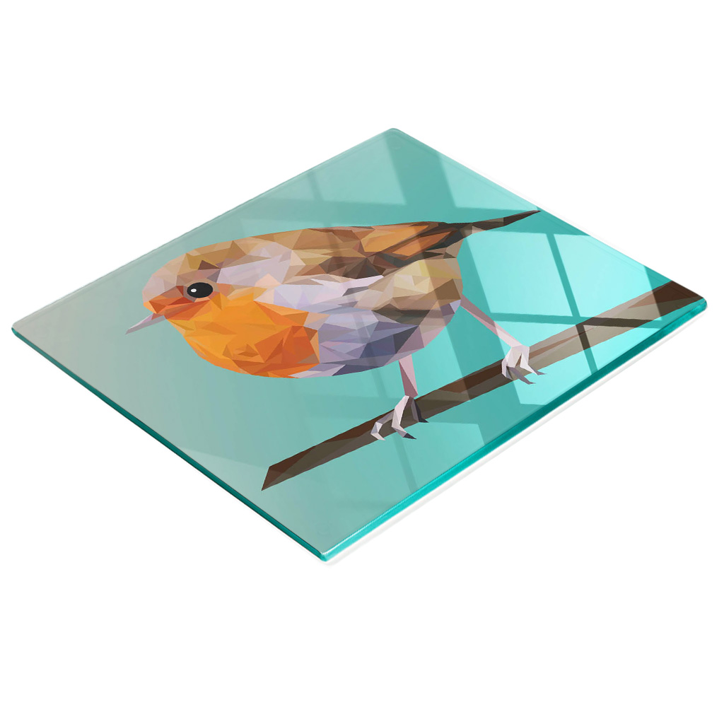 Multifunktionale Küchen-dekorationsplatte Aus Gehärtetem Glas, Robin, 60 X 52 Cm