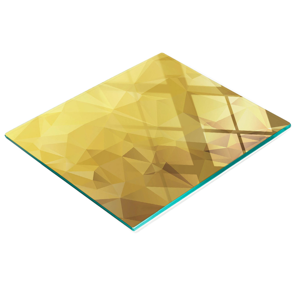 Dekorative, Multifunktionale Glasplatte Aus Gehärtetem Glas, Abstraktes Design, 60 X 52 Cm