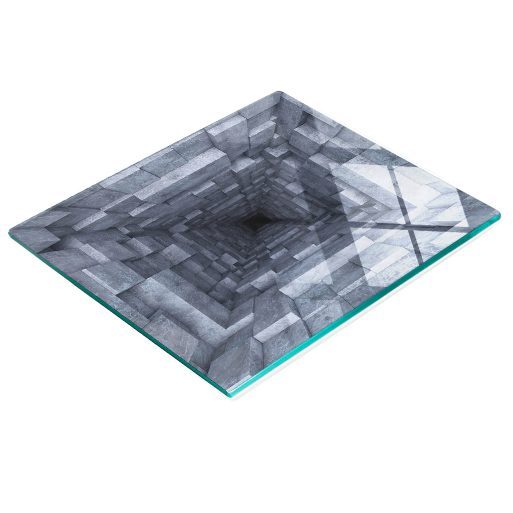 Multifunktionale Küchen-dekorationsplatte Aus Gehärtetem Glas, Tunnelform, 60 X 52 Cm