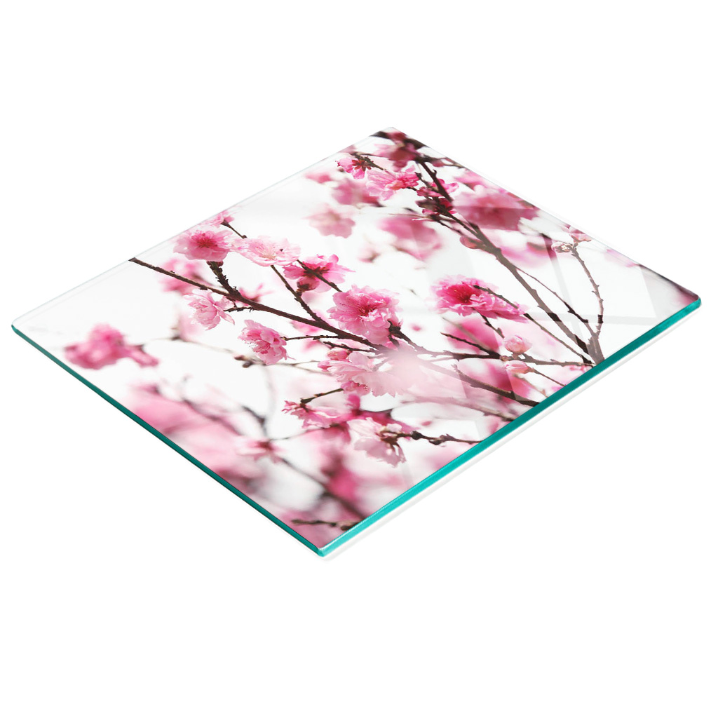 Multifunktionale Küchen-dekorationsplatte Aus Gehärtetem Glas, Pflaumenblüte, 60 X 52 Cm