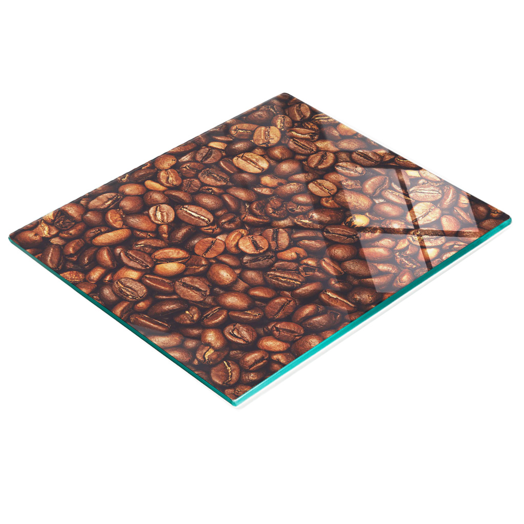 Multifunktionales Dekoratives Glas-küchenbrett „kaffeebohnen“, 60 X 52 Cm