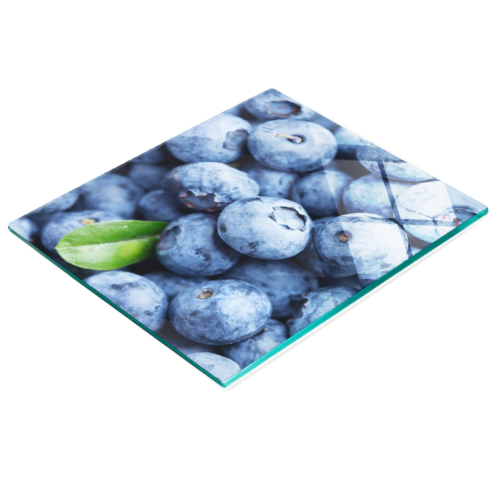 Multifunktionale Küchen-dekorationsplatte Aus Gehärtetem Glas, Blaubeeren, 60 X 52 Cm