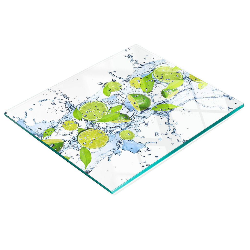 Dekorative Glasplatte Zum Servieren Von Snacks, Limetten Und Wasser, 60 X 52 Cm