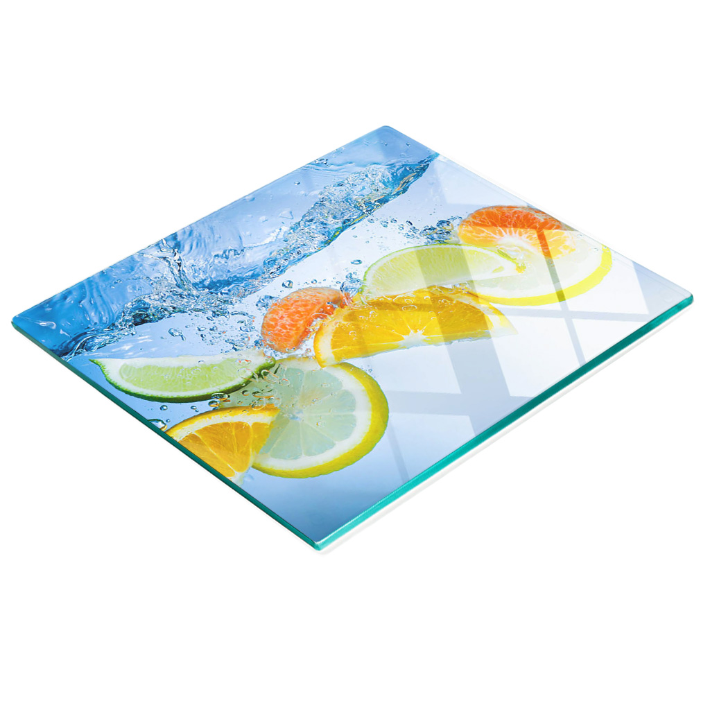 Dekorative Glasplatte Zum Servieren Von Snacks, Zitrusfrüchten Und Wasser, 60 X 52 Cm