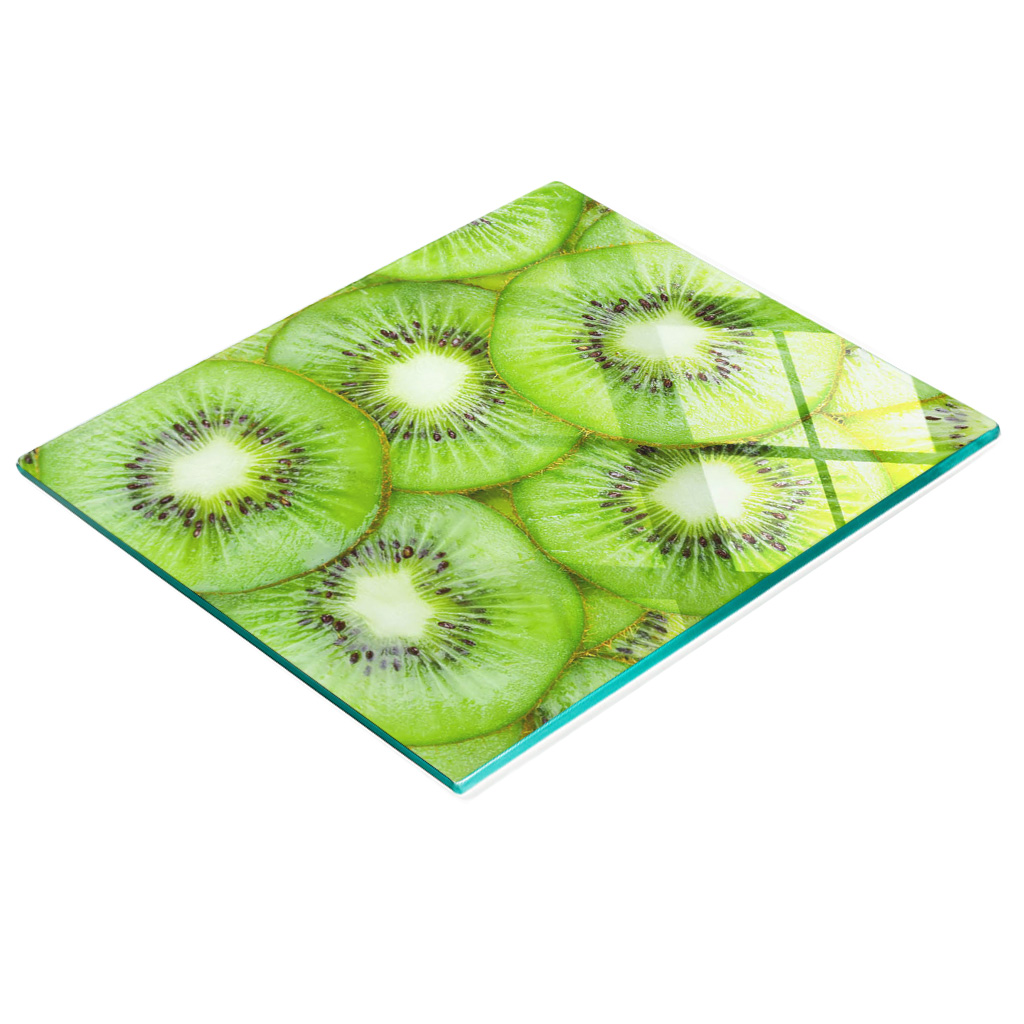Multifunktionale Küchen-dekorationsplatte Aus Gehärtetem Glas, Kiwi, 60 X 52 Cm