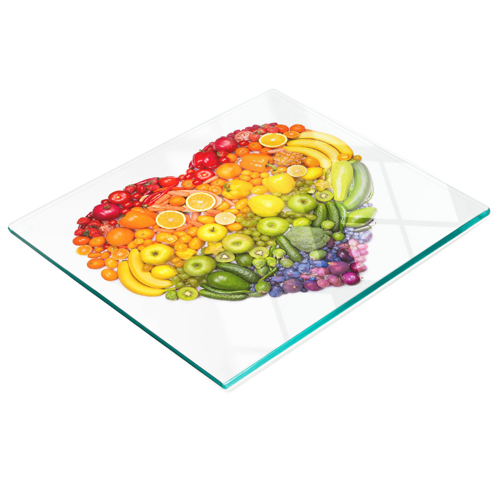 Dekorative, Multifunktionale Glasplatte Aus Gehärtetem Glas, Gemüseherz, 60 X 52 Cm