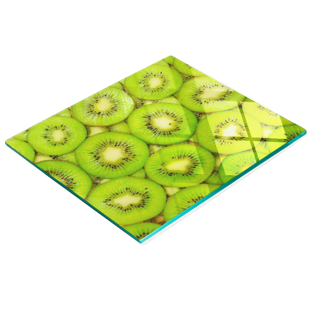 Dekorative Glasplatte Mit Grafiken Zum Servieren Von Kiwi-snacks, 60 X 52 Cm
