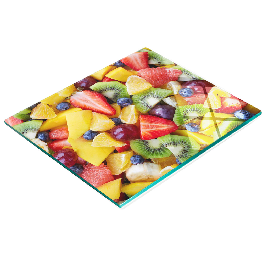 Dekoratives Servierbrett Aus Glas Für Snacks Und Geschnittenes Obst, 60 X 52 Cm