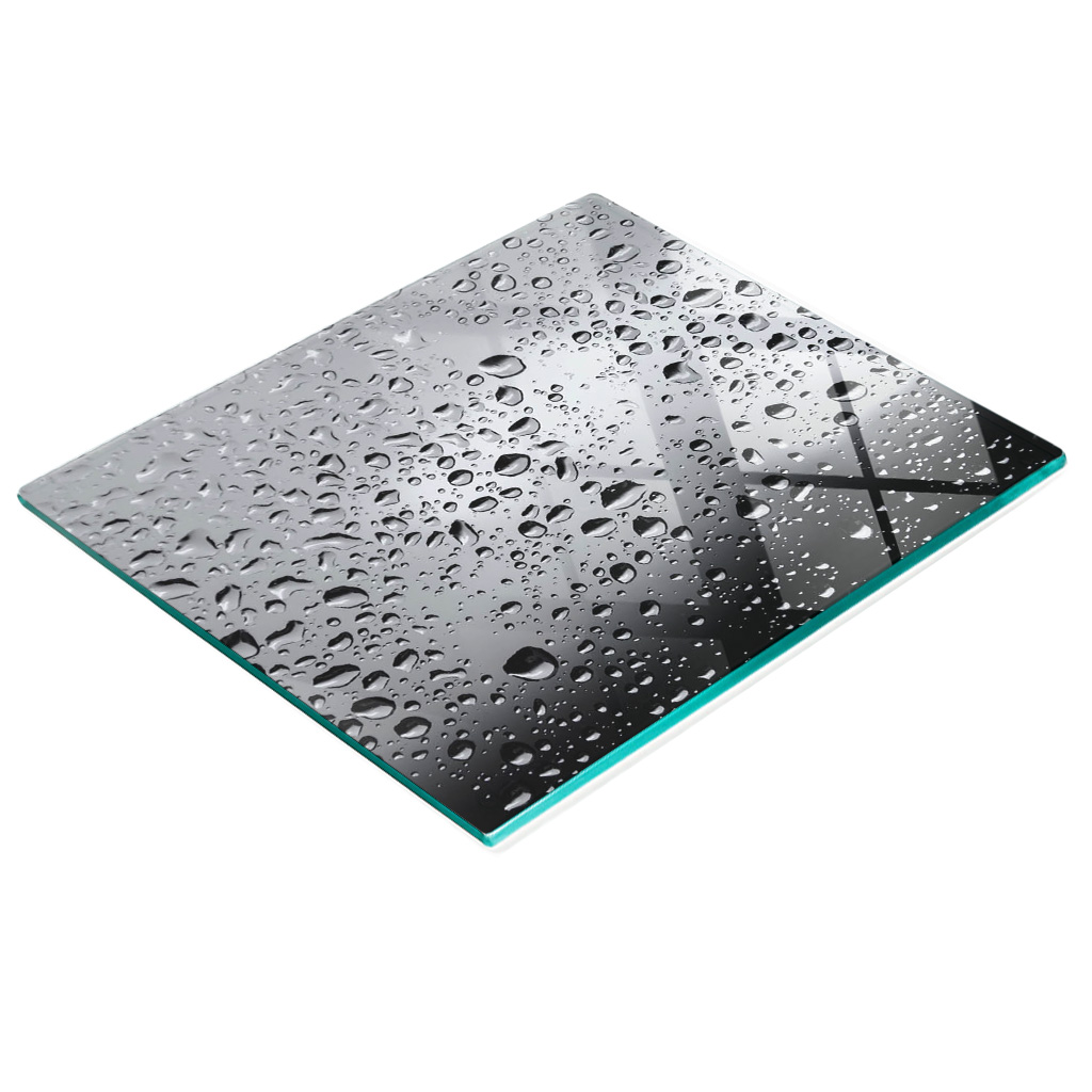 Multifunktionale Dekorative Glasplatte Mit Wassertropfenmuster, 60 X 52 Cm