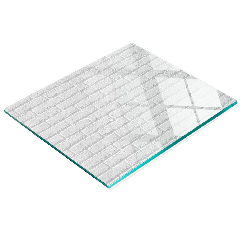 Multifunktionale, Dekorative Glasplatte Für Die Küche, Ziegelwand-optik, 60 X 52 Cm