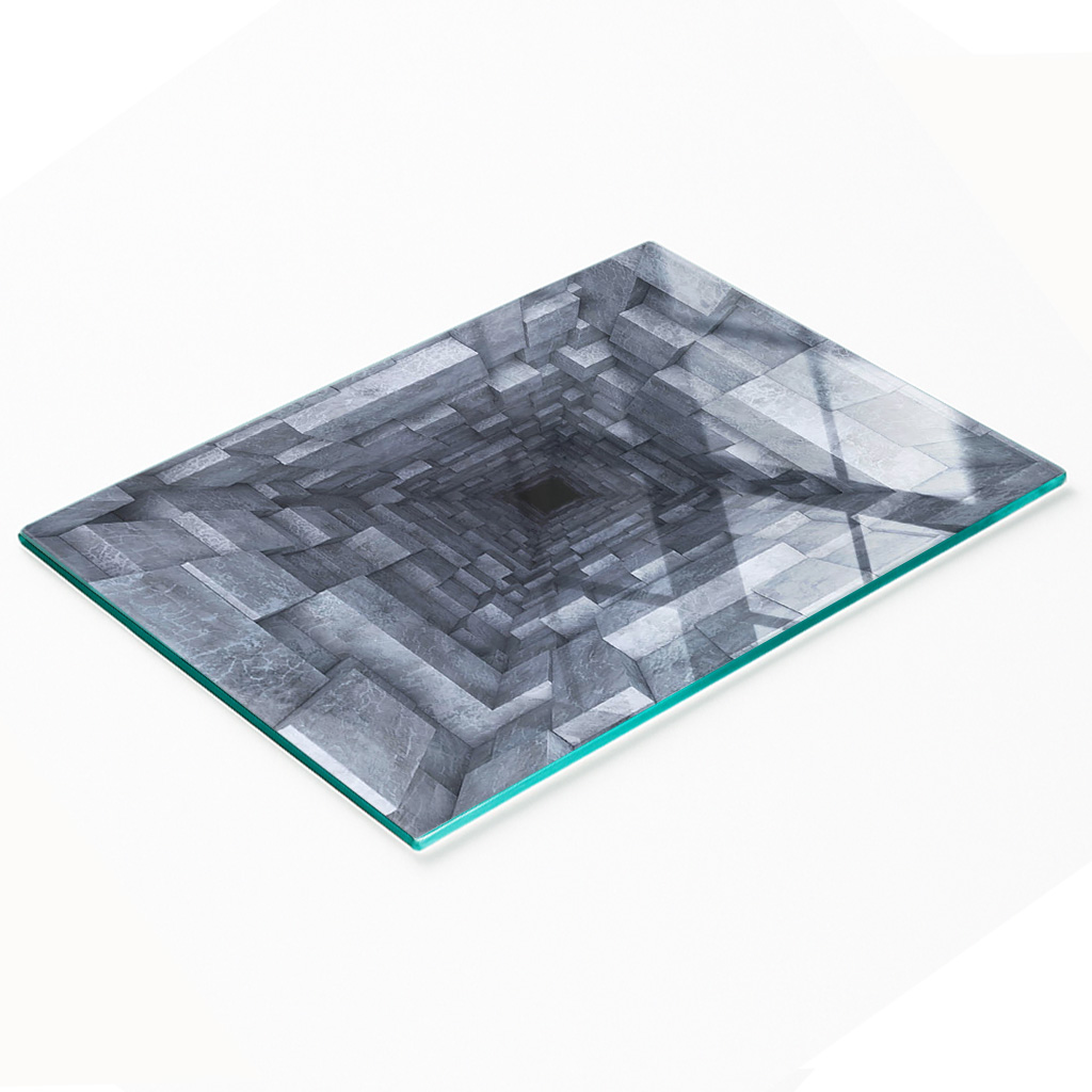 Multifunktionale Küchen-dekorationsplatte Aus Gehärtetem Glas, Tunnelform, 80 X 52 Cm