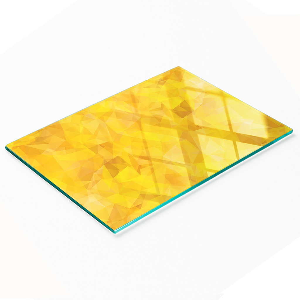Dekorative Glas-snackplatte Mit Abstraktem Dreiecksmuster, 80 X 52 Cm