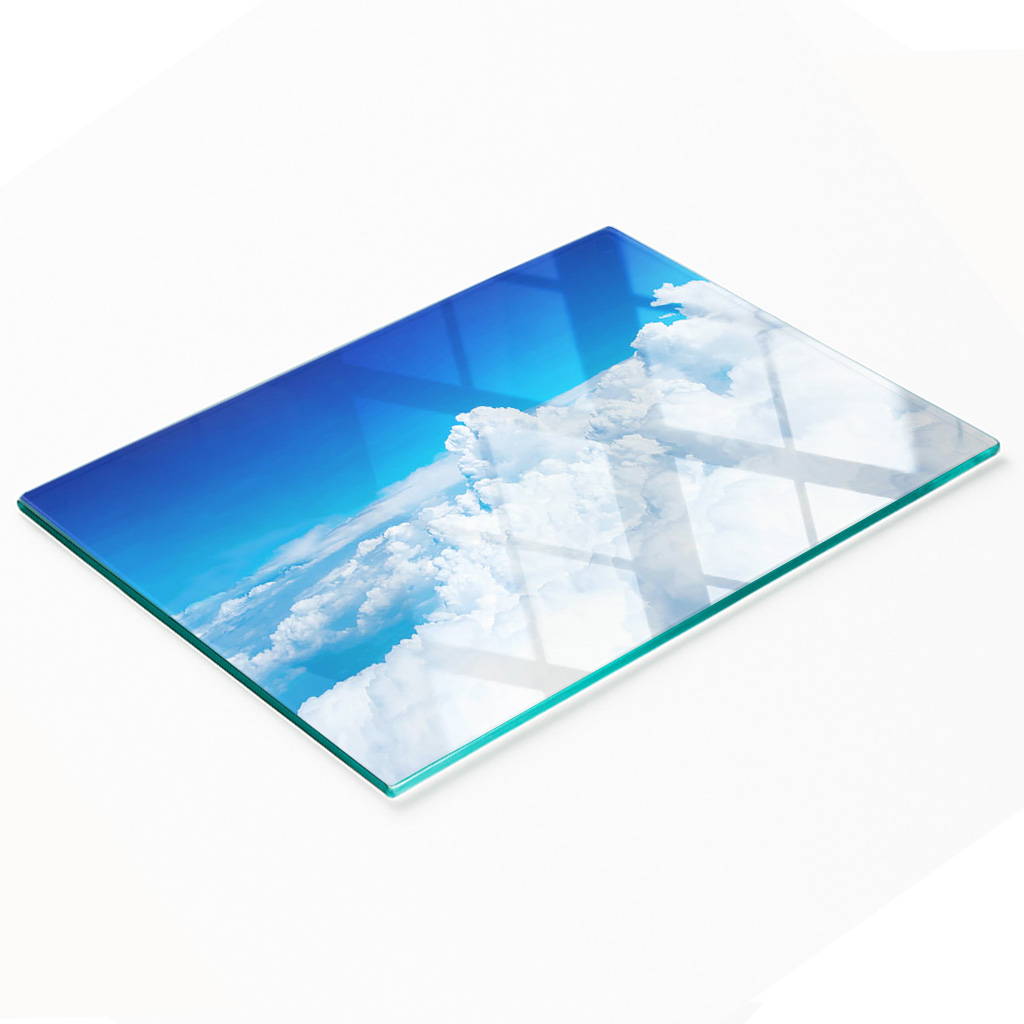 Multifunktionale Küchen-dekorationsplatte Aus Gehärtetem Glas, Wolkenmotiv, 80 X 52 Cm