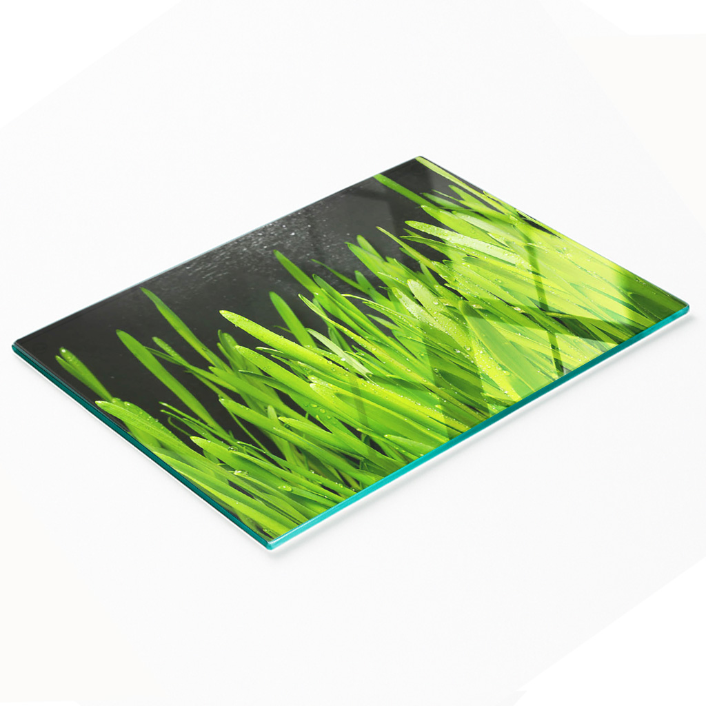 Multifunktionale Küchen-dekorationsplatte Aus Gehärtetem Glas, Grasmotiv, 80 X 52 Cm