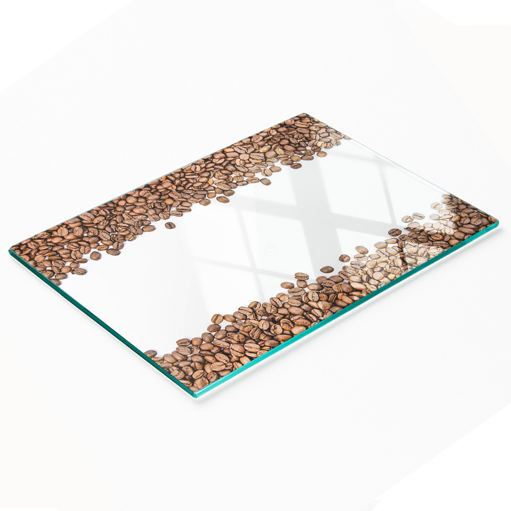 Multifunktionale, Dekorative Küchenplatte Aus Gehärtetem Holz, Motiv: Kaffeebohnen, 80 X 52 Cm