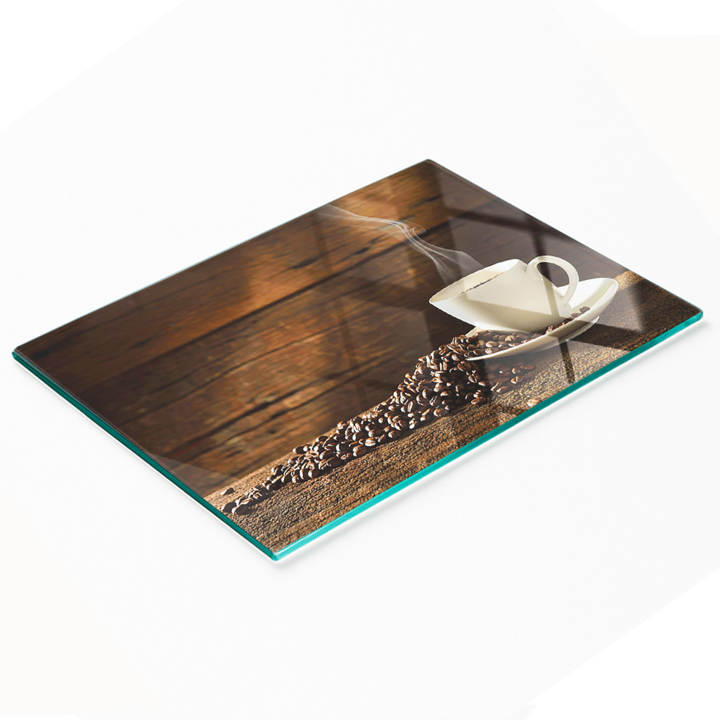 Multifunktionales Küchen-dekorationsglasbrett Für Kaffeetassen, 80 X 52 Cm