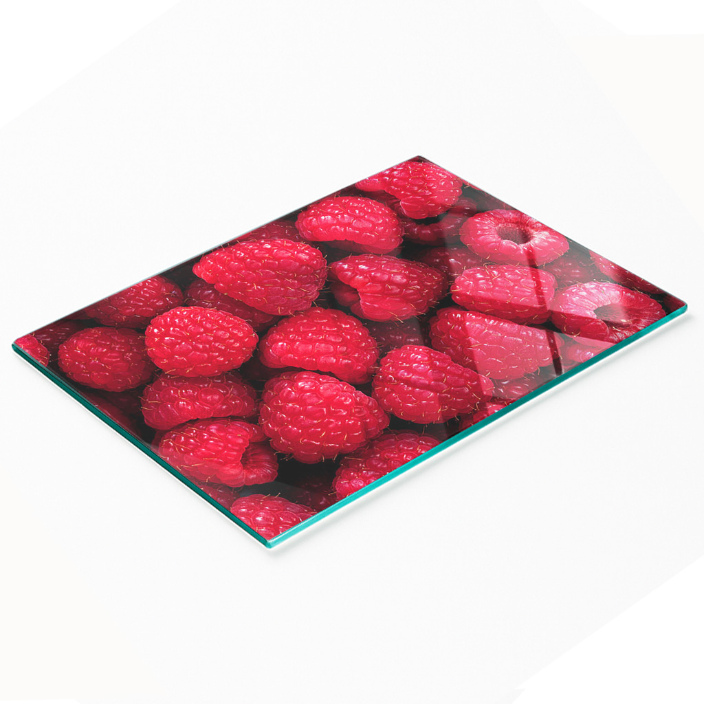 Multifunktionale Küchen-dekorationsplatte Aus Gehärtetem Glas, Himbeerfarben, 80 X 52 Cm