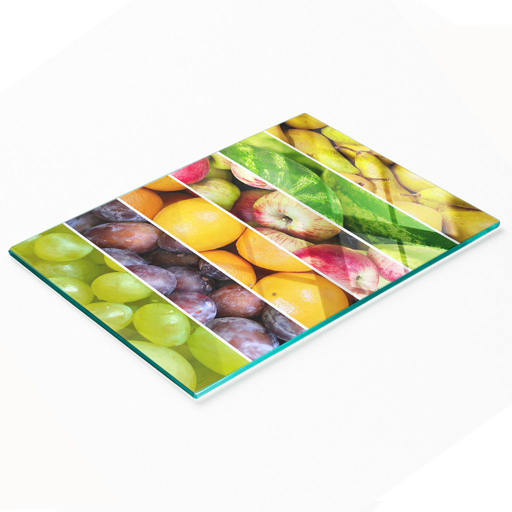 Multifunktionale Küchen-dekorationsplatte Aus Gehärtetem Glas, Obstmotiv, 80 X 52 Cm